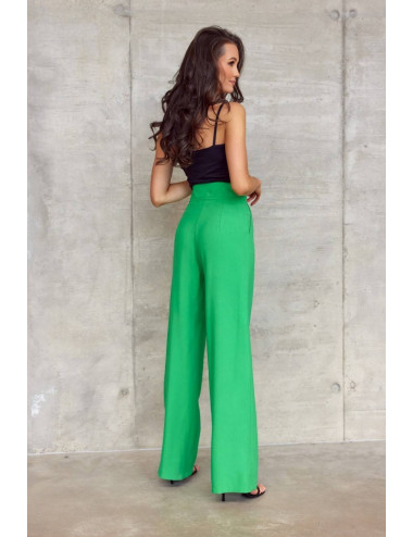 Pantalon large taille haute VERT 