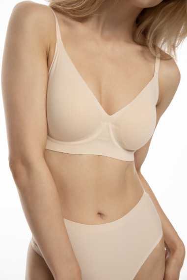 Biustonosz Simple t-shirt Bra Beżowy 