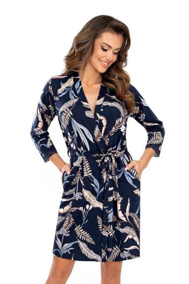 Peignoir bleu marine - Donna 