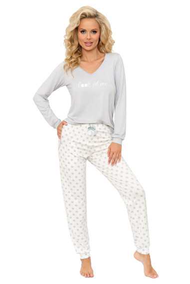 Piżama Maya Long Ecru 