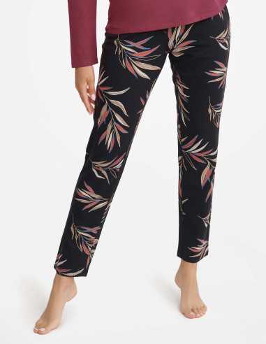 Piżama Garden 40929-83X Bordowo-Czarna 