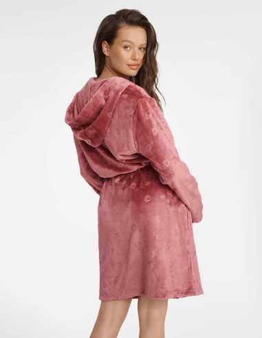 Szlafrok Glossy 41066-39X Różowy 