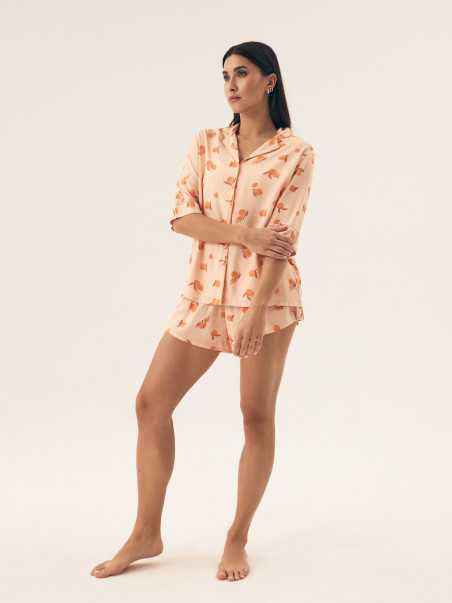 Piżama Naranja 42686 Brzoskwiniowa 