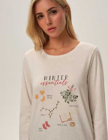 Piżama Florencia 41902-80X Beżowa 