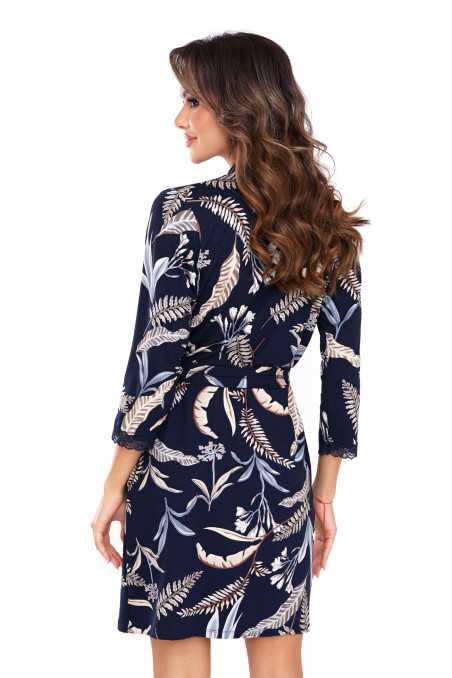 Peignoir bleu marine - Donna 