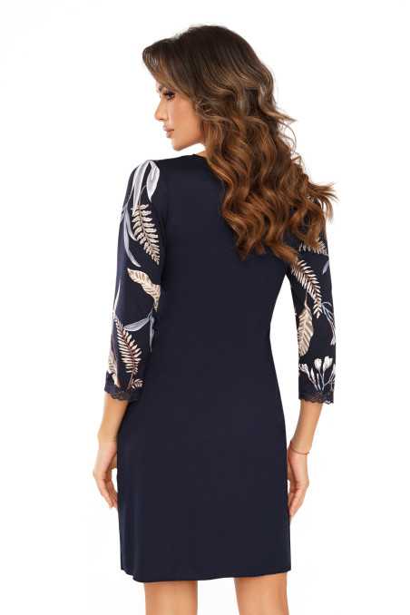 Chemise de nuit bleu marine - Donna 
