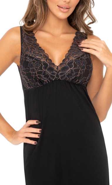 Chemise de nuit noir - Donna 