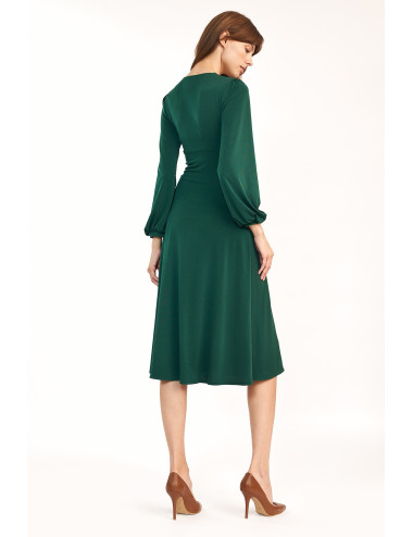 Robe midi verte classique 