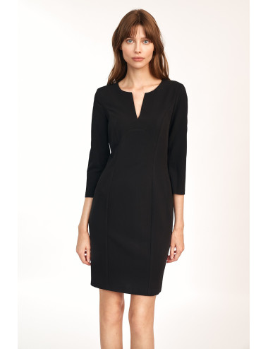 Robe mini  ajustée noire 