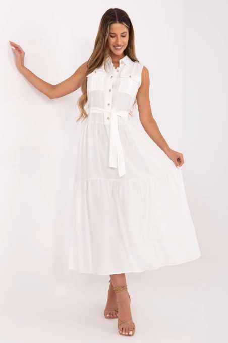 Robe de jour Blanc  -  Italy Moda 