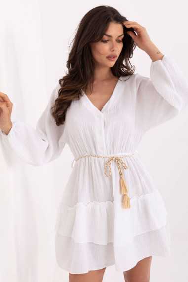 Robe de jour Blanc  -  Italy Moda 