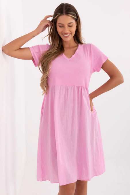 Robe de jour Rose  -  Italy Moda 