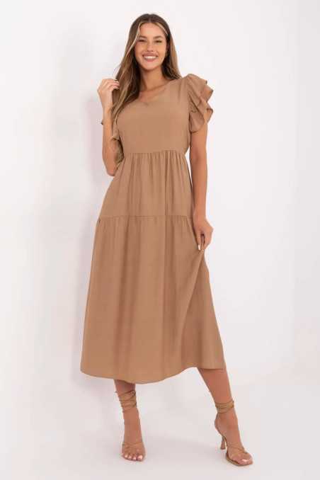 Robe de jour Brun  -  Italy Moda 