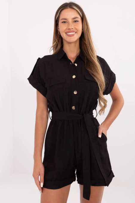 Combinaison Noir  -  Italy Moda 