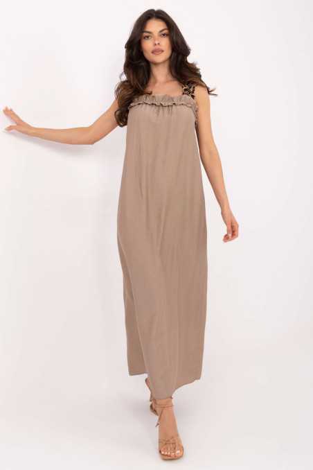 Robe de jour Beige  -  Italy Moda 