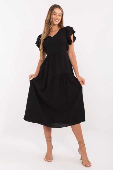 Robe de jour Noir  -  Italy Moda 