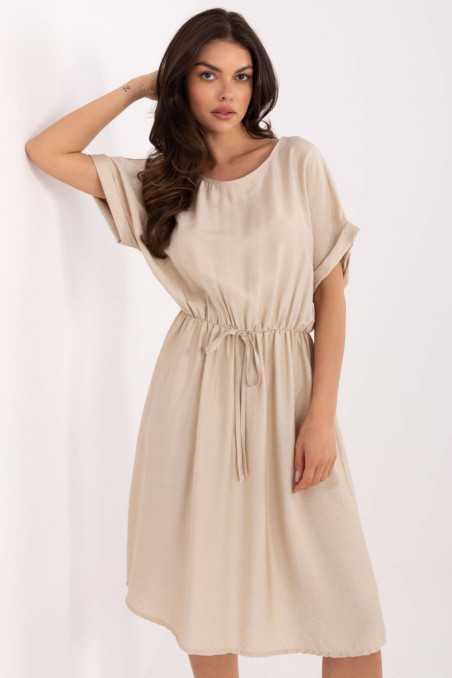 Robe de jour Beige  -  Italy Moda 