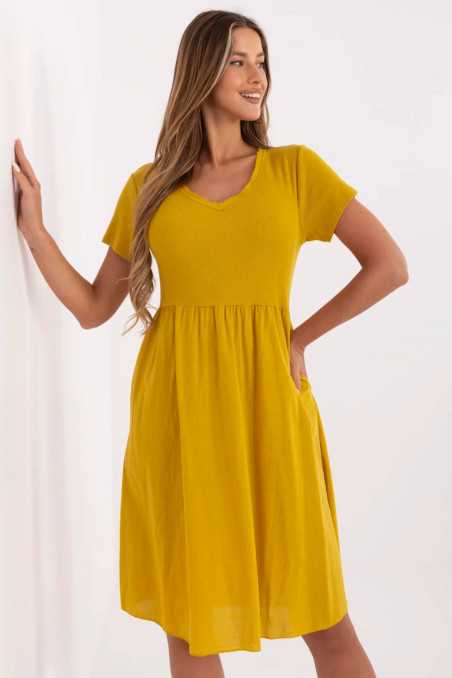 Robe de jour Jaune  -  Italy Moda 