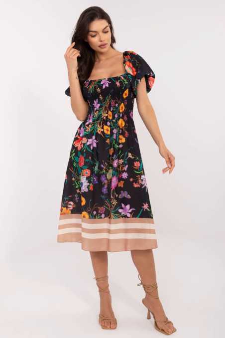 Robe de jour Noir  -  Italy Moda 