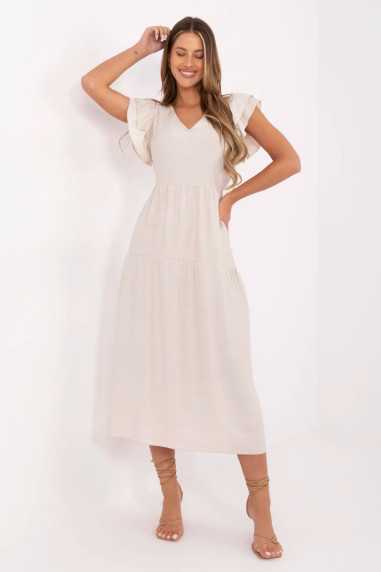 Robe de jour Beige  -  Italy Moda 