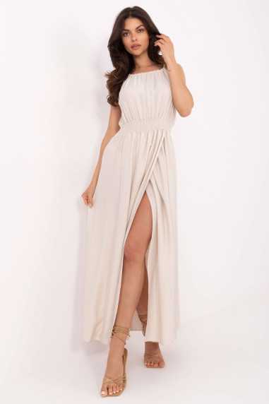 Robe de jour Beige  -  Italy Moda 