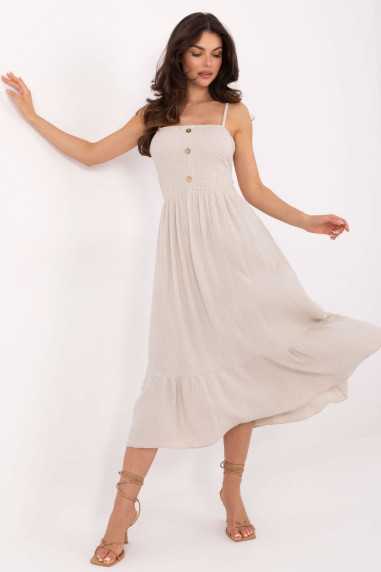 Robe de jour Beige  -  Italy Moda 