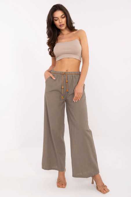 Pantalon femme Beige  -  Italy Moda 