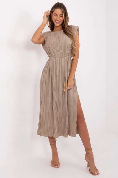 Robe de jour Beige  -  Italy Moda 