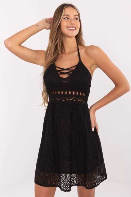 Robe de jour Noir  -  Italy Moda 
