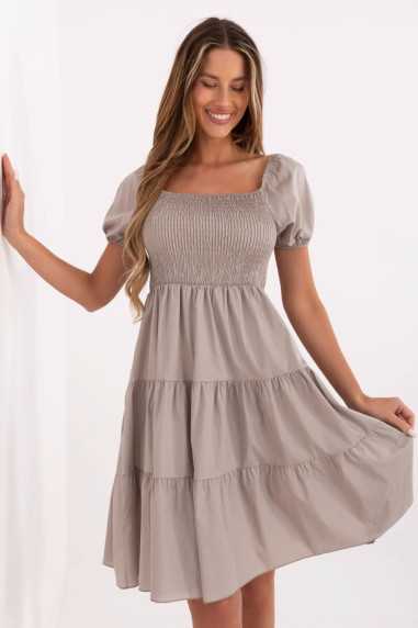 Robe de jour Beige  -  Italy Moda 