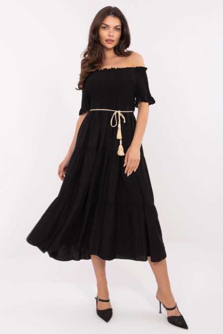 Robe de jour Noir  -  Italy Moda 