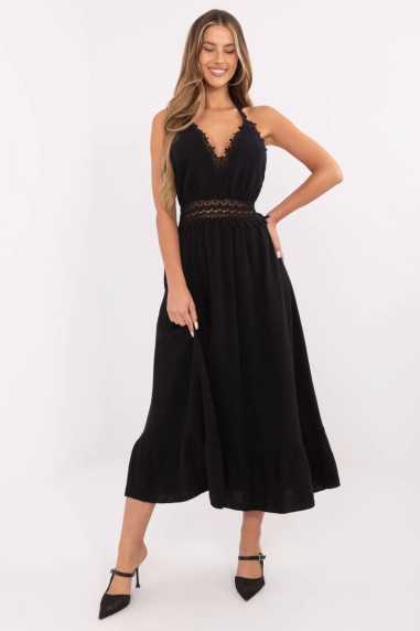 Robe de jour Noir  -  Italy Moda 