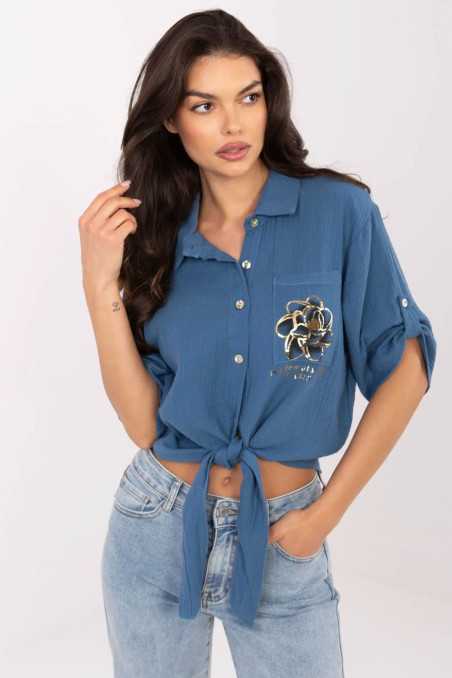 Chemise Bleu  -  Italy Moda 