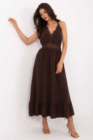 Robe de jour Brun  -  Italy Moda 