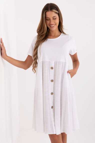 Robe de jour Blanc  -  Italy Moda 