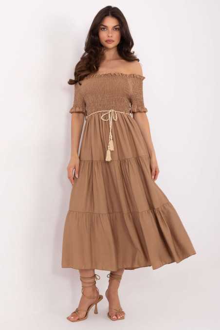 Robe de jour Brun  -  Italy Moda 