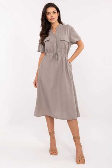Robe de jour Beige  -  Italy Moda 