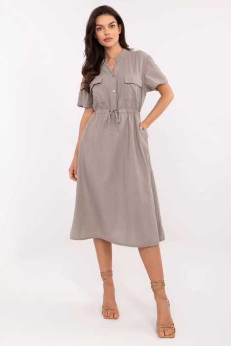Robe de jour Beige  -  Italy Moda 