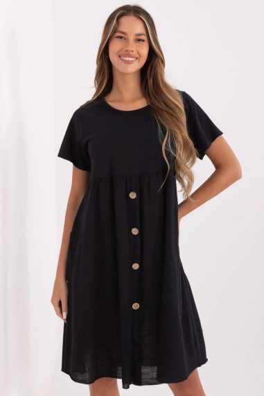Robe de jour Noir  -  Italy Moda 
