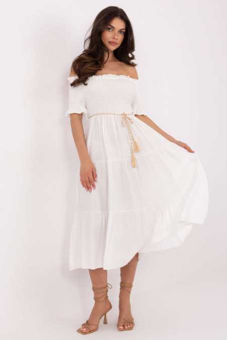 Robe de jour Blanc  -  Italy Moda 
