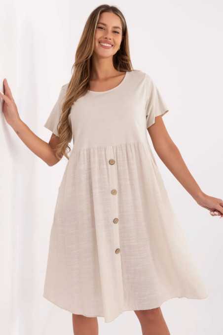 Robe de jour Beige  -  Italy Moda 