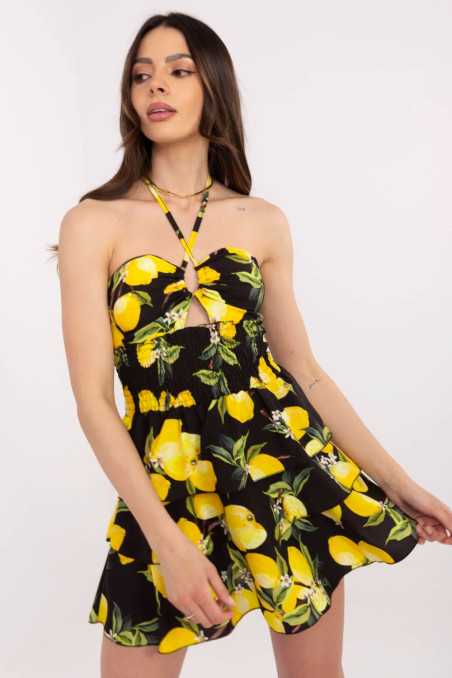 robe de jour Noir  -  Italy Moda 