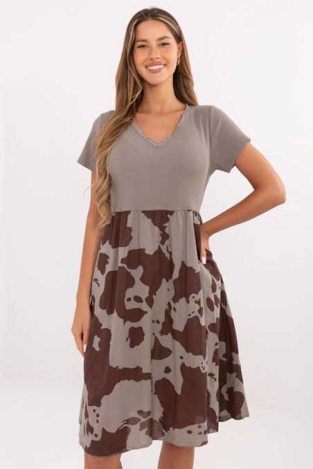 robe de jour Beige  -  Italy Moda 
