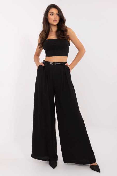 Pantalon femme Noir  -  Italy Moda 