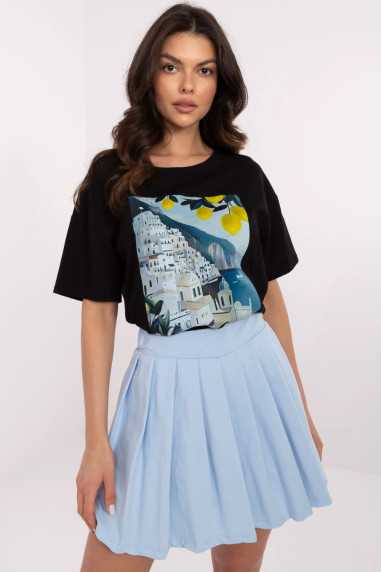 T-shirt Noir  -  Italy Moda 