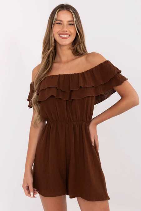 Combinaison Brun  -  Italy Moda 