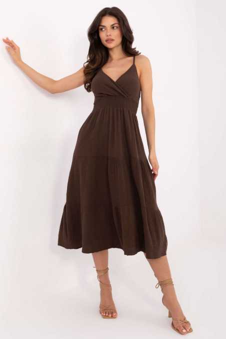 Robe de jour Brun  -  Italy Moda 
