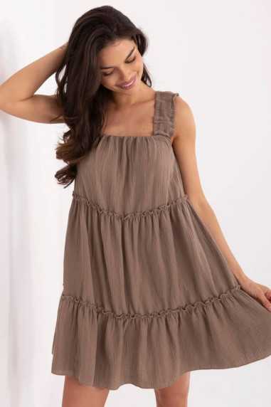 Robe de jour Beige  -  Italy Moda 