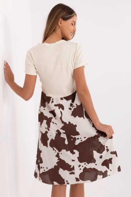 Robe de jour Beige  -  Italy Moda 