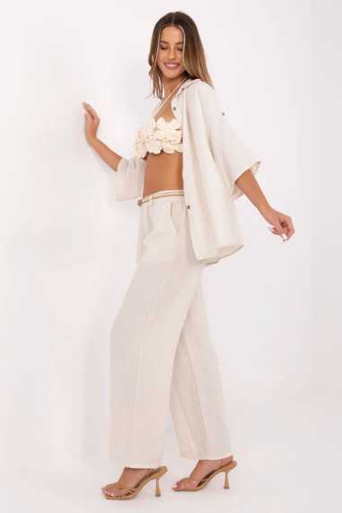 Pantalon femme Beige  -  Italy Moda 